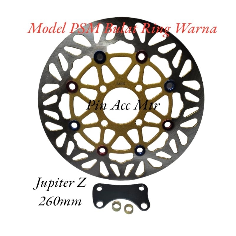 Piringan Disc Cakram Rem Depan 260mm F1ZR NOUVO Jupiter Z Vega Old pnp Model PSM Hitam Bulat Daytona Dill