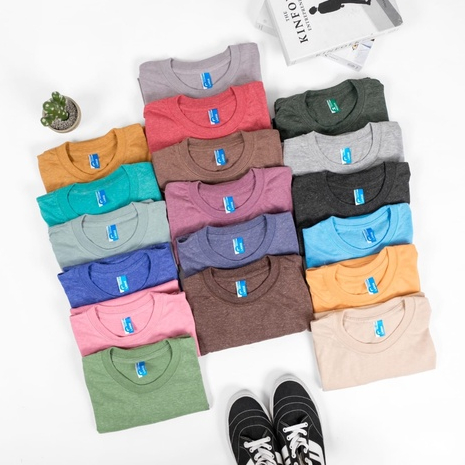 KAOS POLOS LENGAN PANJANG MISTY TWOTONE 30s cotton premium cvc