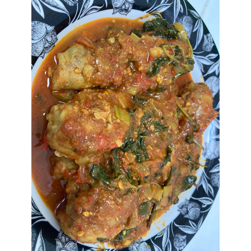 

Ayam Woku Kemangi Kuah Kental