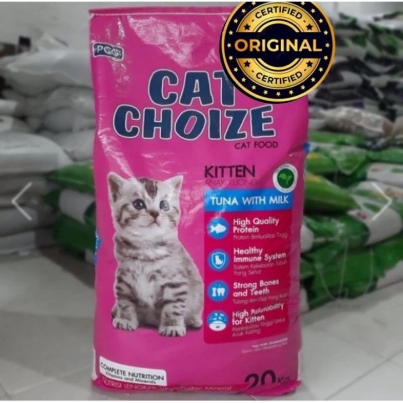 makanan kucing cat choize kitten isi 20kg 1 karung