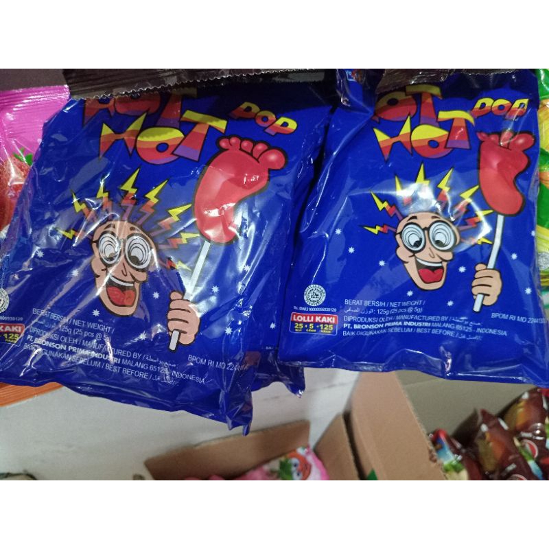 

PERMEN JADUL HOT HOT KAKI 1 PAK ISI 25 BIJI X 5G