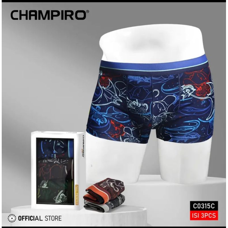 PROMO !!! 3 PCS BOXER PRIA || BOXER CHAMPIRO C.0315