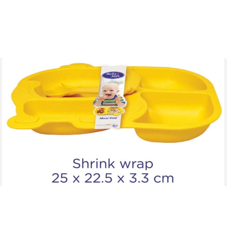 Baby Safe Piring 4 Sekat Tempat Makan Bayi Feeding Set Dining Plate Meal Tray FSD02