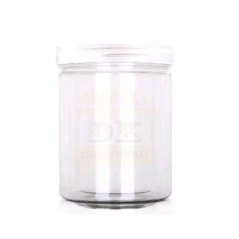 Toples 700 ml Plastik Tabung Silinder/Toples Kue Snack/Jar Bening 700ml