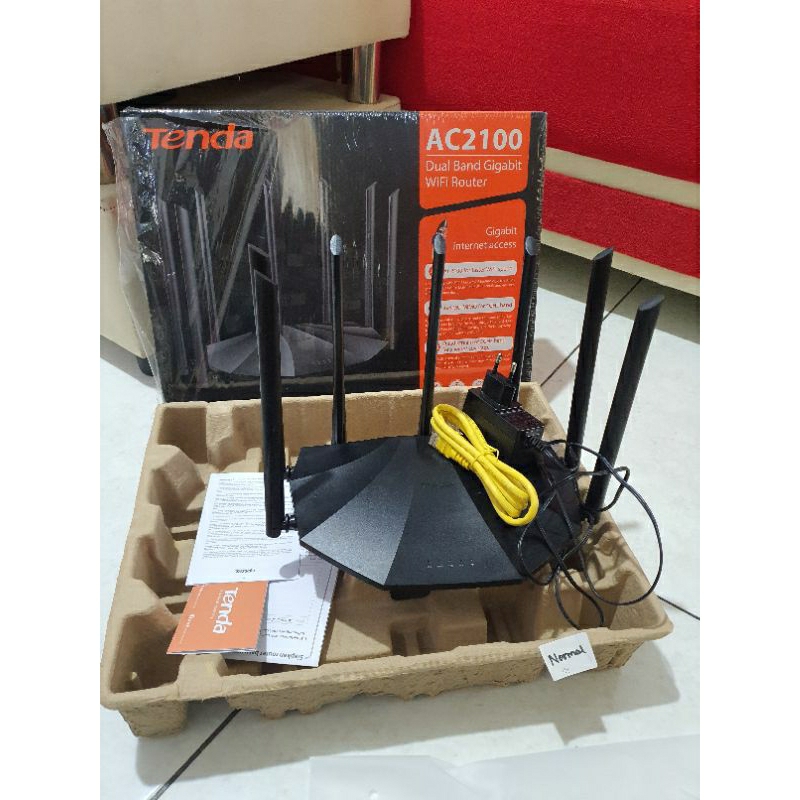 ROUTER TENDA AC 23 DUALBAND BEKAS PEMAKAIAN PRIBADI BAGUS DAN NORMAL 100%