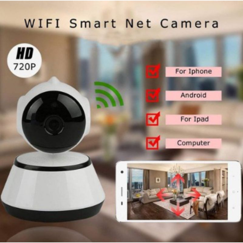 Camera CCTV / Smart Camera Wifi V380 HD720P Wireless Mini IP CCTV Phone Audio /Kamera CCTV wireless 30 fps