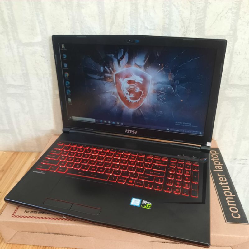 Laptop MSI GF63 8RC, Intel Core i7-8750H Ram 16Gb/SSD 256Gb+HDD 1TB Nvdia Geforce GTX 1050 Vram 4Gb