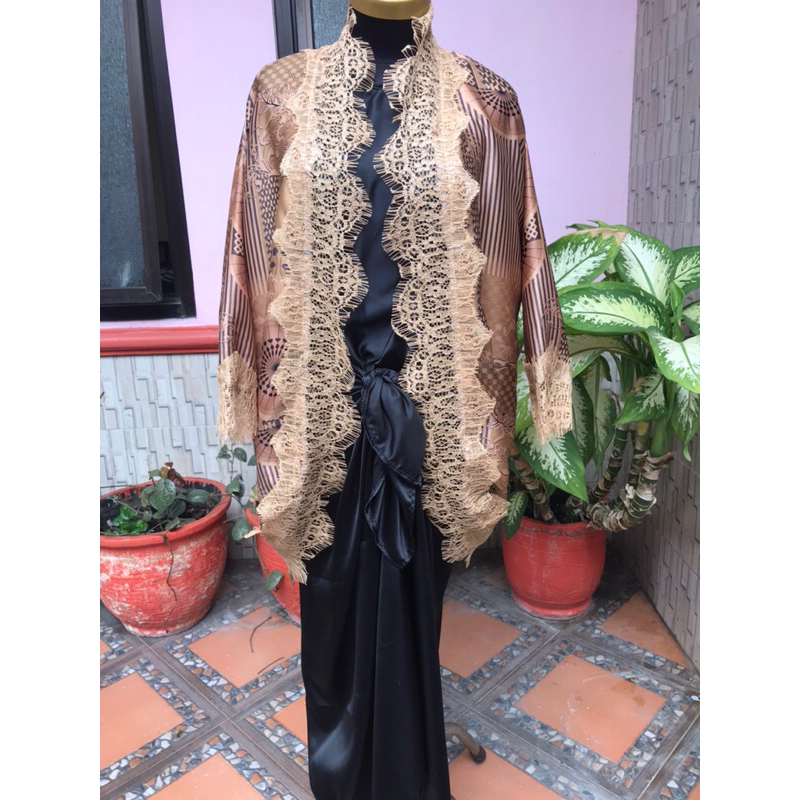 outer viscose Lace - Nagita Lace outer - outer batik Lace -outer Lace coklat-outer Lace murah