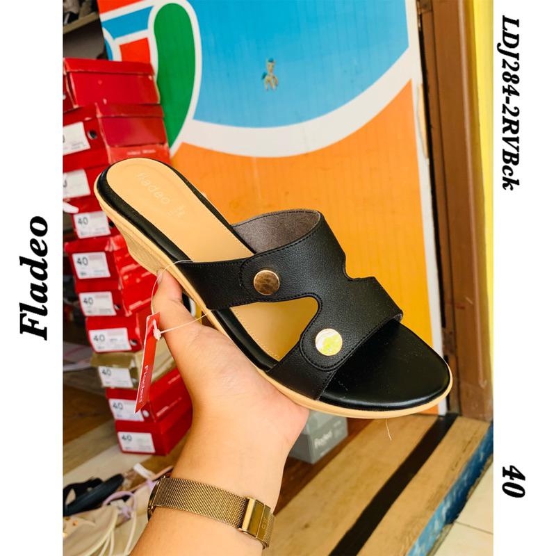 sandal, wedges fladeo cakep