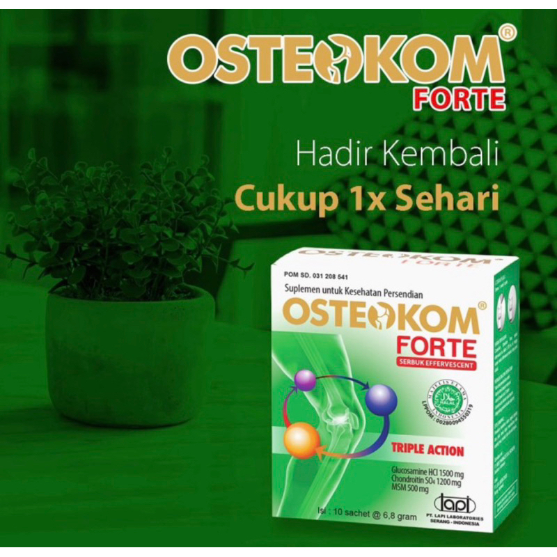 Osteokom forte box 10 sachet ( meredakan nyeri sendi )