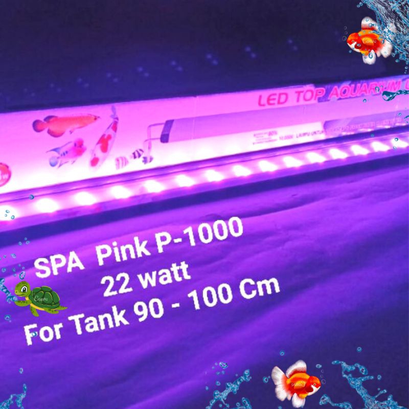 Lampu led aquarium aquascape SPA P 1000 Pink/Biru putih