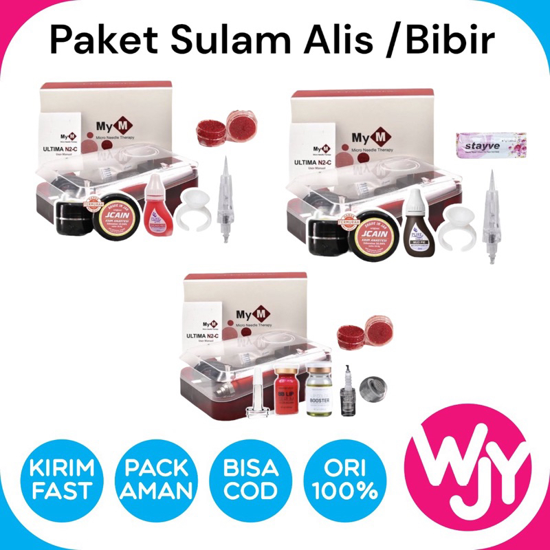 PAKET SULAM BIBIR DAN SULAM ALIS PERMANEN DAN SEMI PERMANEN ORIGINAL 100% BISA COD