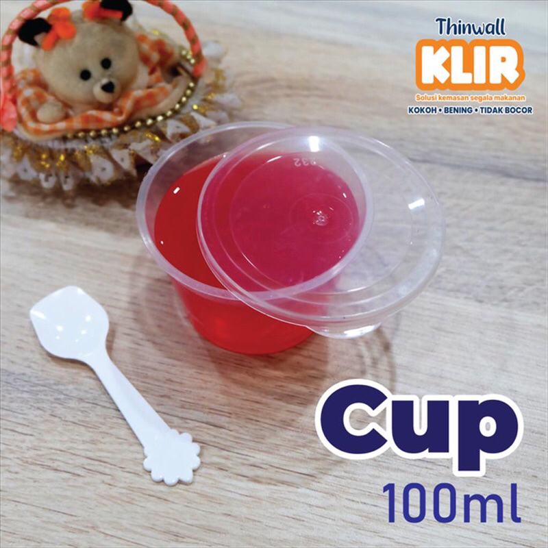 25 Pcs / Cup Puding Mini 100ml Pack Thinwall Slime Sambal Merpati Cup Tahan Panas 100 ml Murah Tebal