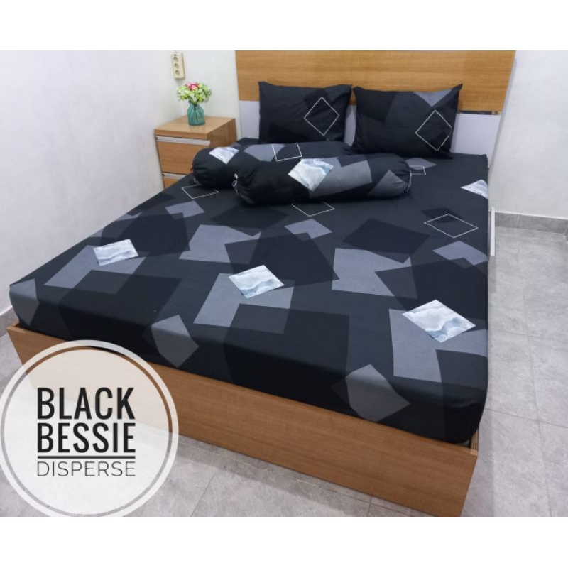 SPREI 180X200 AESTHETIC SEPRAI KING SIZE KOTAK HITAM HOMEMADE MOTIF KEKINIAN KARAKTER CANTIK BUNGA BLACK BOXY VIRAL MURAH BERKWALITAS