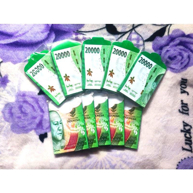 [Pack isi 10 LEMBAR] Amplop Lebaran THR motif uang Unik Kekinian tebal premium ukuran 7 x 12,5 cm - Amplop Lebaran motif uang ATM viral - 1pack / Amplop angpao isi 10 pcs ukuran 7x12,5 cm / amplop lebaran siap pakai / amplop lebaran isi 10