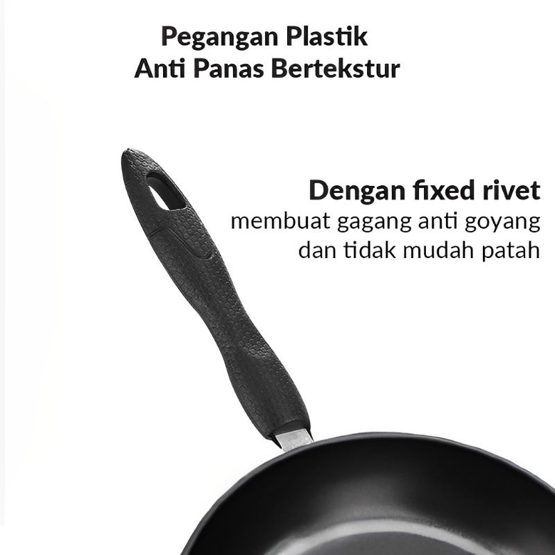 Teflon Anti Lengket Frypan Set 2in 1 Size 18 Cm 25Cm Teplon FryPan Wajan Import ⭐Panda99.olshop⭐