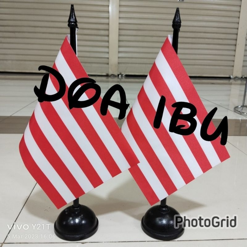 

best seller tiang kayu meja+bendera meja PERANG/bendera ULAR