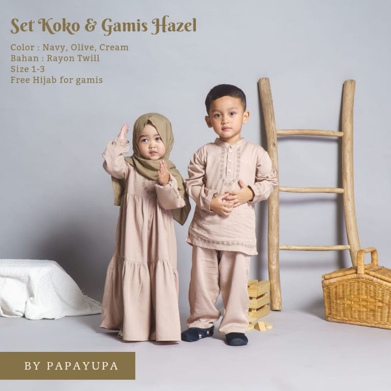 Ready Koko &amp; gamis Hazel by PAPAYUPA Estimasi size 1-3 thn