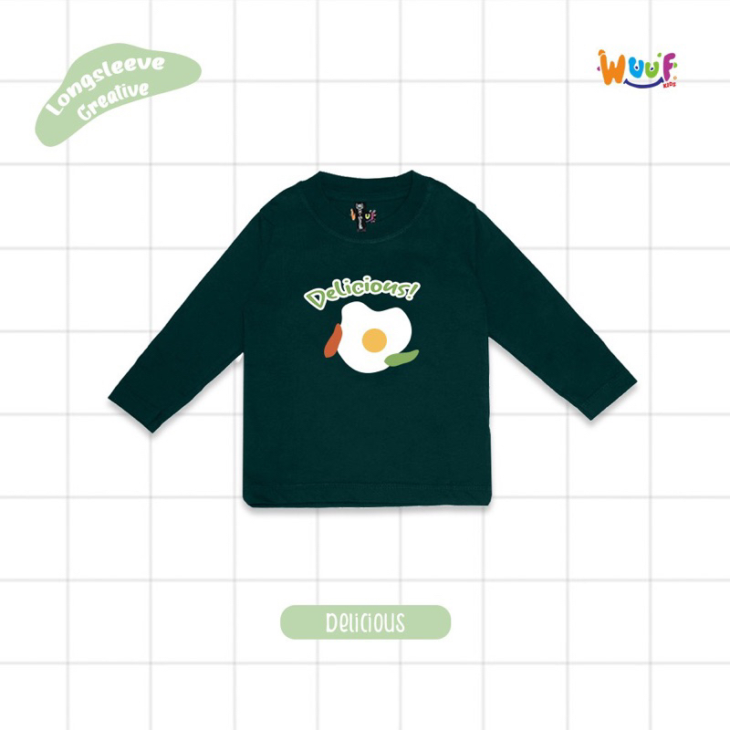 KAOS/BAJU PANJANG BAYI/ANAK CREATIVE WUUF KIDS (LONG SLEEVE BABY/KIDS)