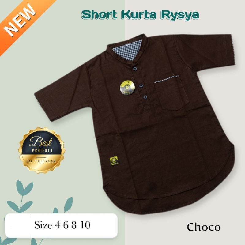 KEMEJA KOKO ANAK KEMKO UMUR 4-11TH ORI RYSYA COLLECTION BAJU KURTA LEBARAN LENGAN PENDEK MURAH KEKINIAN