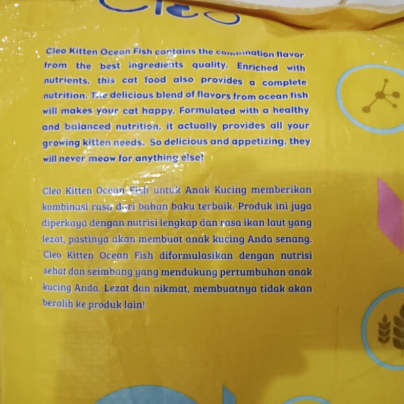 Makanan Kucing Cleo Kitten Ocean Fish 7kg | makanan kucing anakan cleo