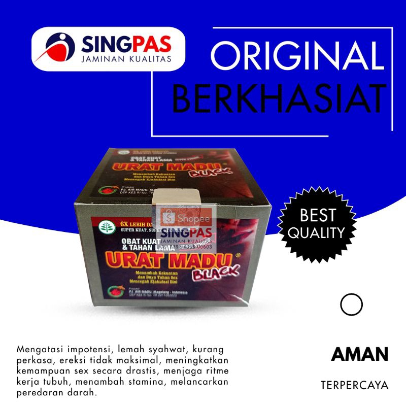 

Produk Original Herbal Kesehatan KapsulUrat (Madu) Black Asli Original Obat Stamina Pria (Kuat) Tahan Lama isi 20 Kapsul