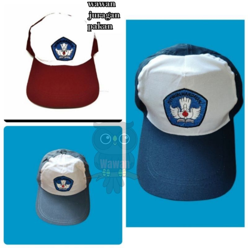 TOPI SD SMP SMA BORDIR BIRU TUTWURI