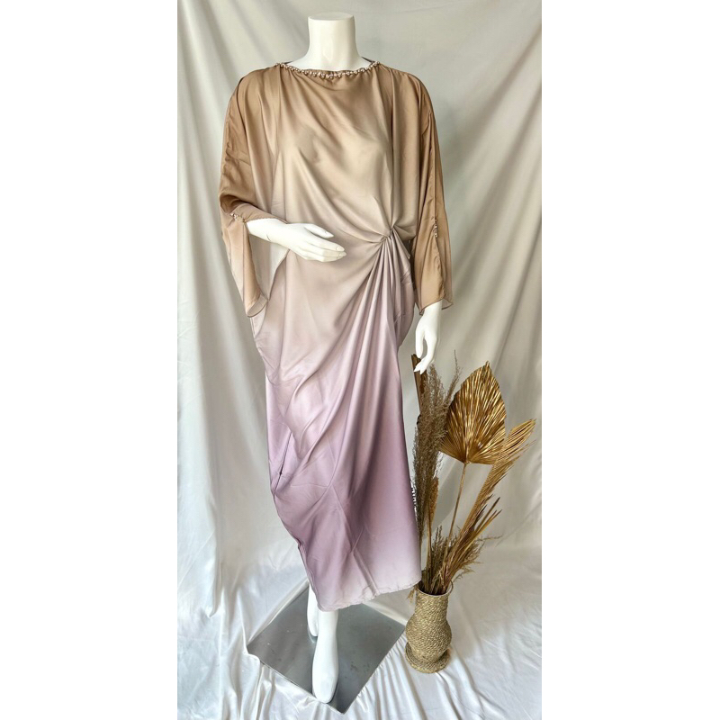 KAFTAN SUTRA SILK MUTIARA 8899 MOTIP IMPORT PREMIUM TERPOPULER