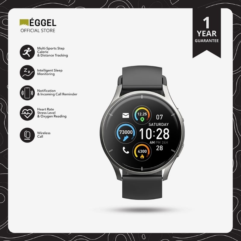Eggel Valor Neo Smartwatch Bluetooth Call SpO2 Multi Sports Mode Garansi Resmi 1 Tahun