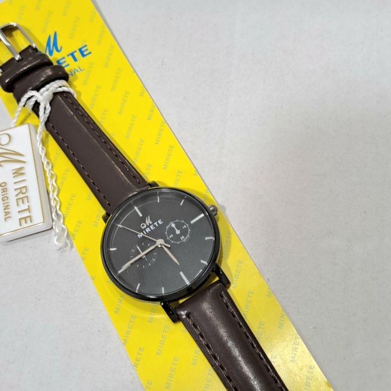 Jam tangan tali kulit wanita Mirete original water resitant