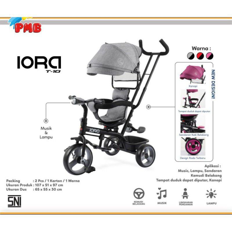 Sepeda anak Roda tiga Iora T10, T11, T22
