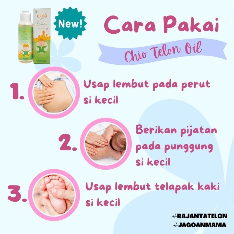 CHIO AROMATIC TELON OIL Lavender 100ml / minyak telon bayi aromatik