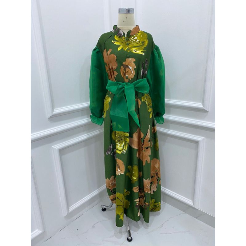 AA:Gamis terbaru 2023#gamis lebaran motif bunga#BAJU PESTA# gamis crinkle