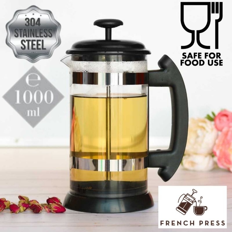 iCafilas French Press Coffee Maker Pot 1 Liter - T35068