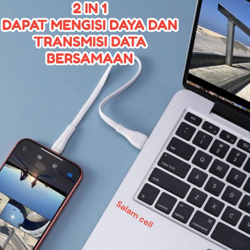 Kabel Data iphone Vivan SL100S Quick Charge Kabel Lightning Original Garansi Resmi