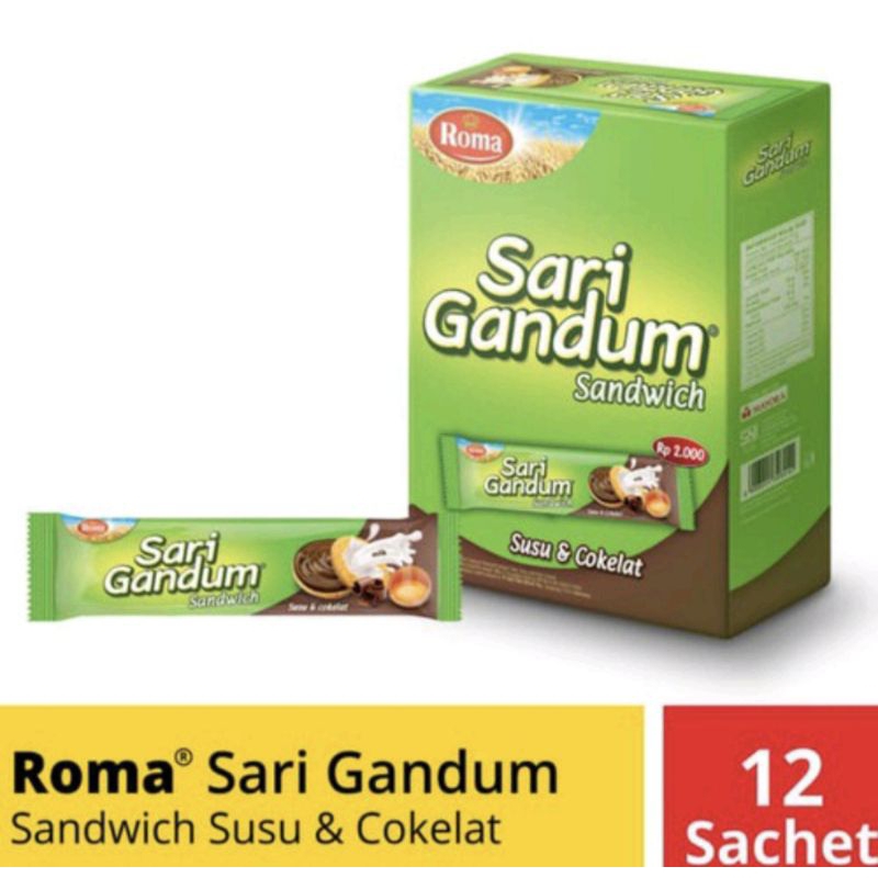 

Roma Sari Gandum isi 12 @39gr