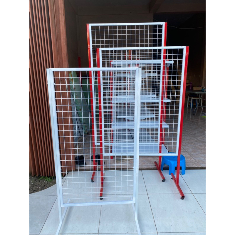 display ram | ram dinding | wiremesh kaki | back mesh kaki | rak gantung dinding | rak display aseso