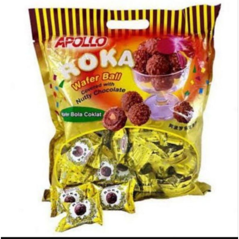 

ROKA APOLLO WAFER BALL COKLAT 420 gram isi 70 pcs COKLAT JADUL TERMURAH