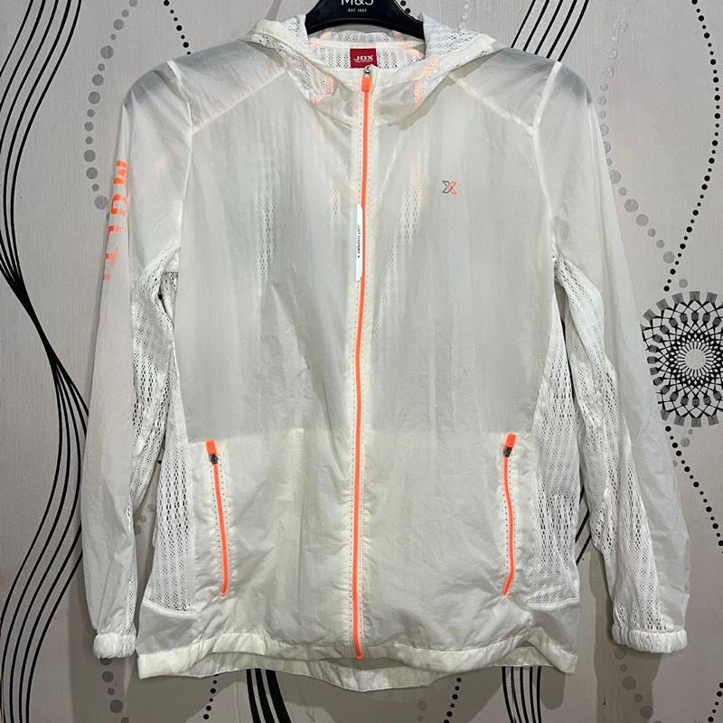 Thirft Jaket Running Merk JDX Warna Putih Jgn Lupa Baca Deskripsi | Preloved | Second Murah