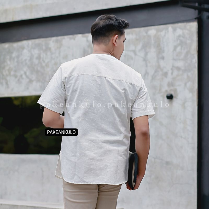 Koko Farhan Kurta Lengan Pendek Reguler