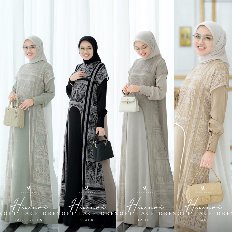 Hiwari Soft Lace Dress (Inner dan Outer) by shArarea