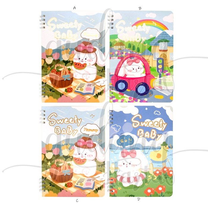 Notebook A5 Spiral Sweet Baby Buku Tulis Motif Kartun Imut GH 308174