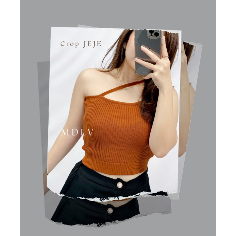 MDLV ~ Crop Jeje Rajut Crop top Rajut