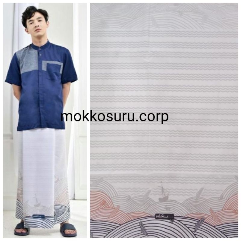 sarung jabari - sarung palestine styles - sarung rabbani palestina - sarung dewasa putih polos motif