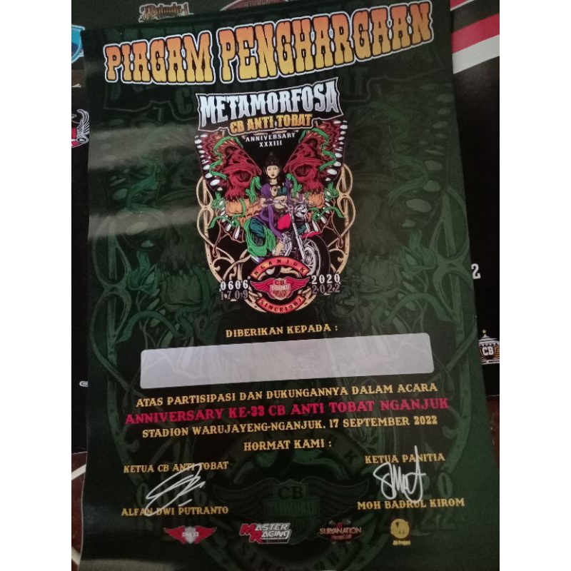 

piagam metamorfosa nganjuk