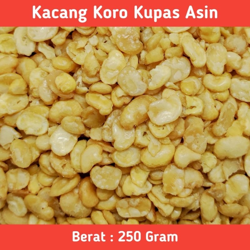 

Aneka Snack Cemilan Kacang Koro Kupas Asin Original Kiloan 250 Gram