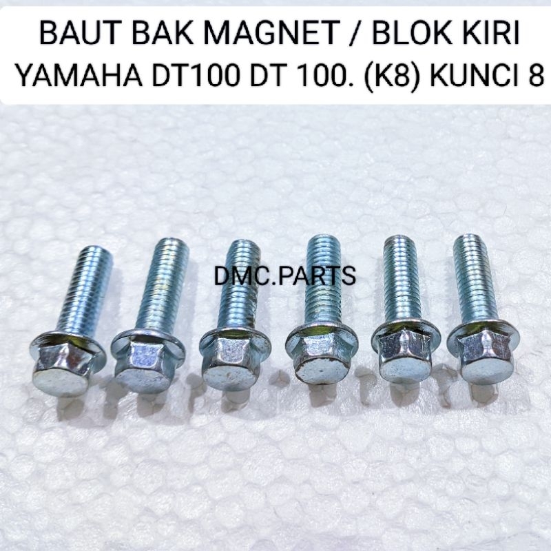 BAUT BAK MAGNET / BLOK KIRI YAMAHA DT100 DT 100. (K8) Kunci 8