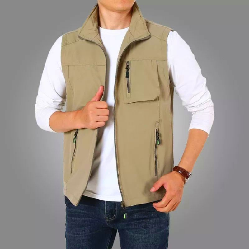RZSTORE002 Rompi pria Rompi katun twill vest pria