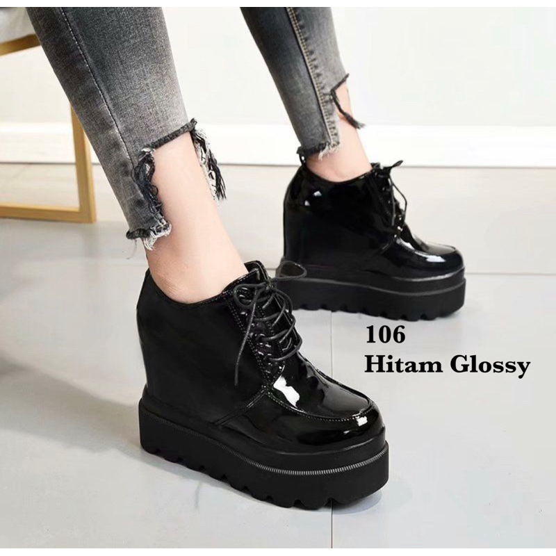 Sepatu Wedges KULIT Fashion Korea 106