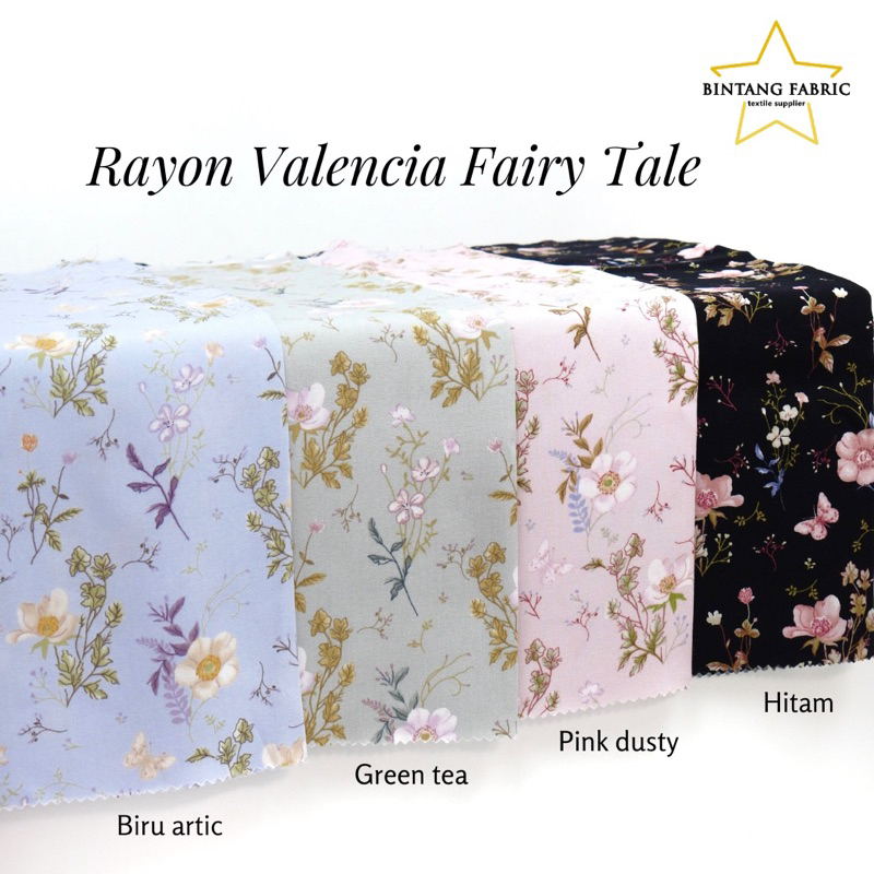 

Bahan Kain Baju Rayon Valencia Fairy Tale 0,5 meter